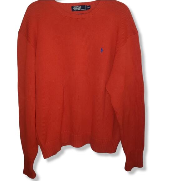 EUC, Men's Polo Ralph Lauren, 100% Cotton Orange with blue Polo emblems SZ XXL - Picture 1 of 7